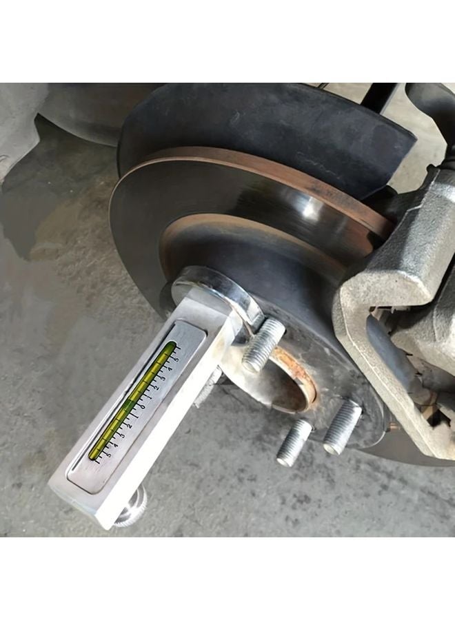 أداة محاذاة العجلات المغناطيسية القابلة للتعديل الفضية مع مستوى الفقاعة الأخضر - Image 4